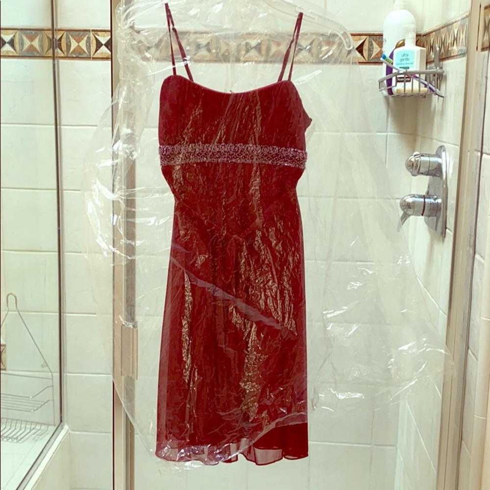 Beautiful dark red dress